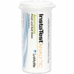 A white plastic container labeled Insta-Test ANALYTIC Ammonia Fresh and Salt Water by LaMotte, containing 25 Ammonia Test Strips - 3023-G for measuring ammonia levels in water.